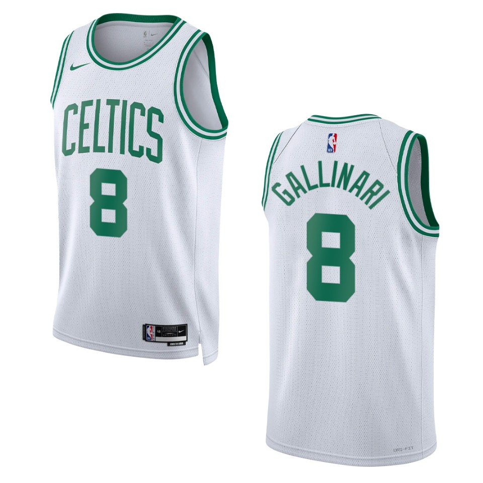 Men's Boston Celtics Danilo Gallinari #8 Association Edition White Swingman 2022-23 Jersey 2401IPZV